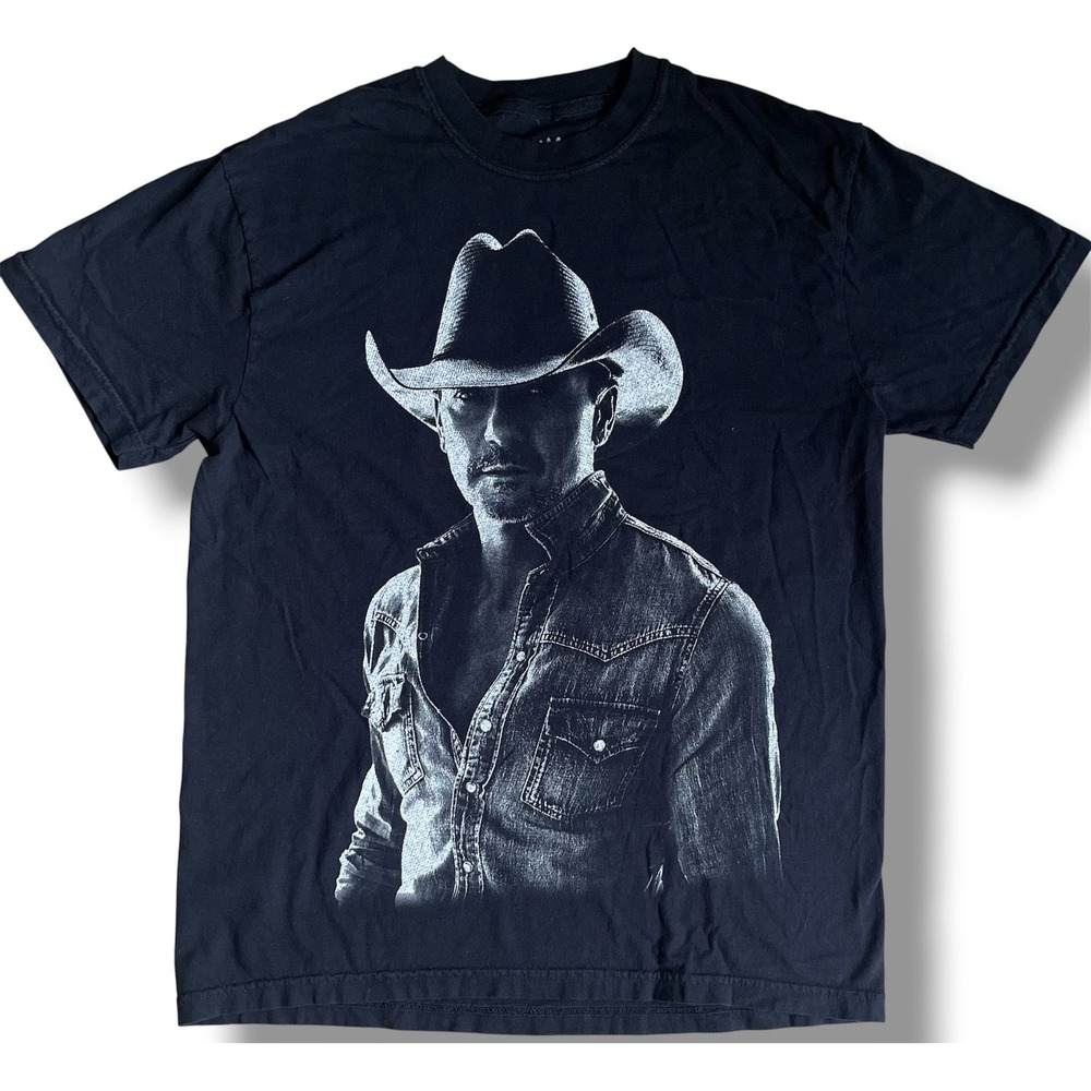 Tim McGraw Concert Tour Graphic T-Shirt Mens Medium Black Country Music Merch
